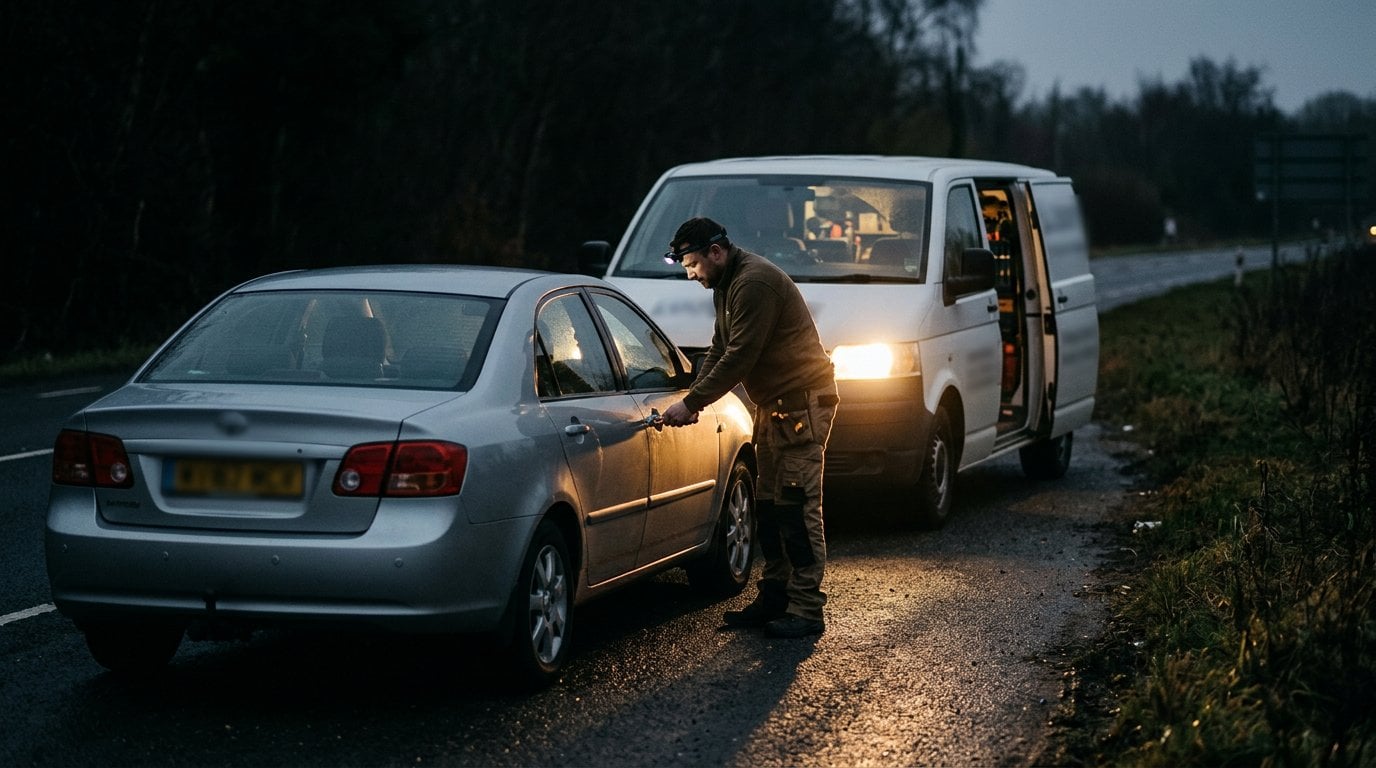 mobile automotive locksmith illustrating Car Lockout Service Cost in Fort Worth TX: Mobile Key Cutting & Programming