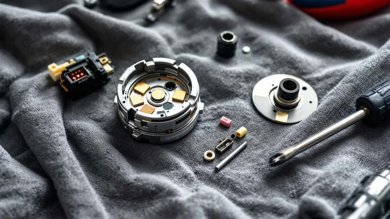 Ignition lock cylinder and ignition switch removed from a steering column during a Fort Worth ignition repair