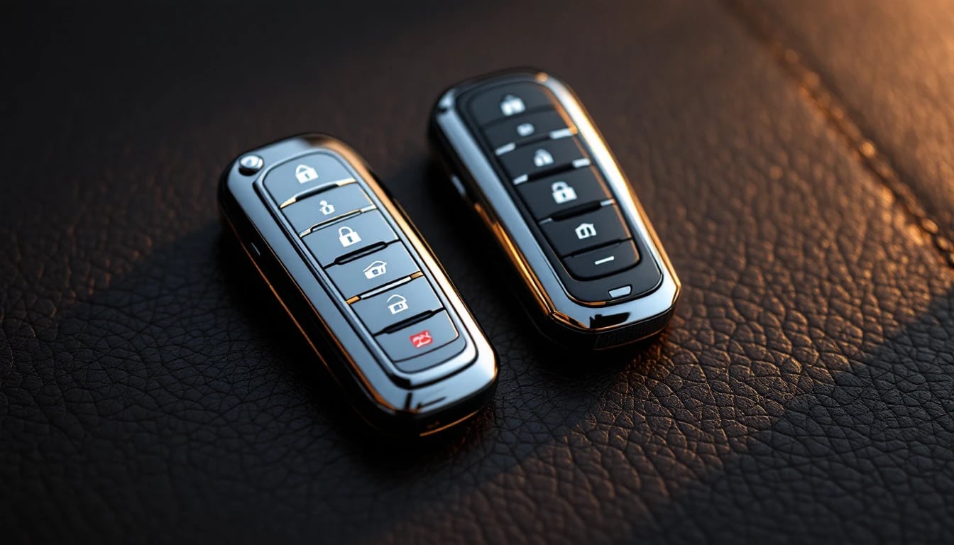 Lexus RX 350 Smart Access proximity key fob with emergency mechanical blade beside a diagnostic tool in Fort Worth, Texas
