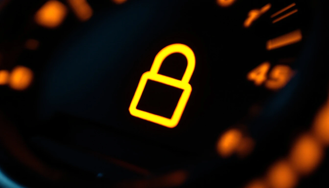 Immobilizer security indicator lit on a dashboard after a new car key was programmed in Fort Worth