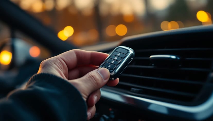 Subaru Forester proximity key fob being programmed by a mobile automotive locksmith in Fort Worth, Texas
