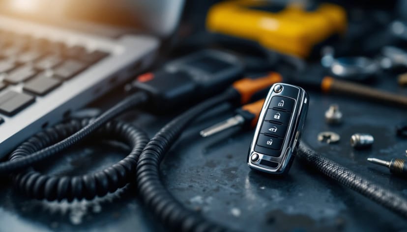 Volkswagen Jetta flip key and MQB proximity key arranged for a Fort Worth key replacement