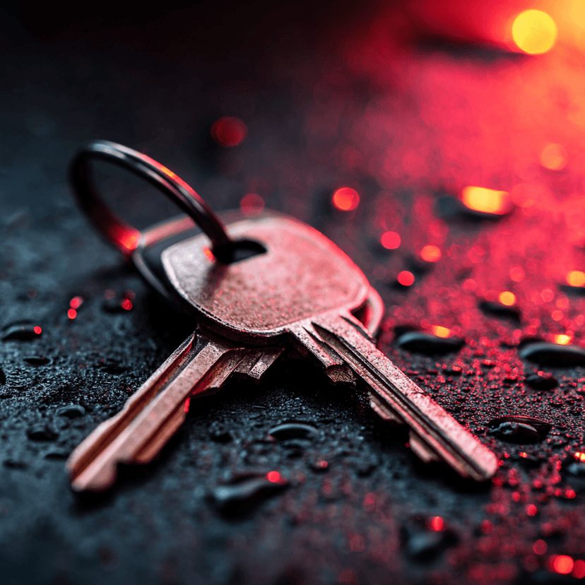 Broken car key close-up - no key detected error diagnosis in Fort Worth TX