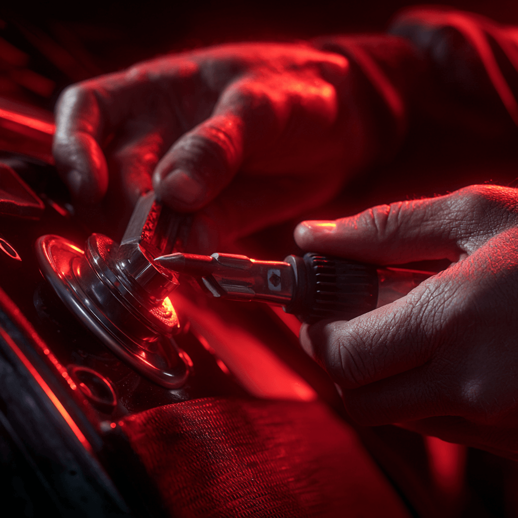 Professional car locksmith working on vehicle lock mechanism in Fort Worth TX