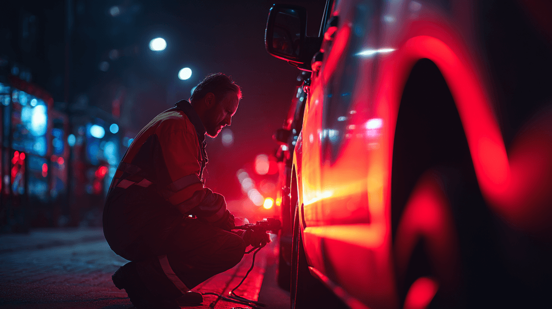 Emergency mobile car locksmith service at night in Fort Worth TX